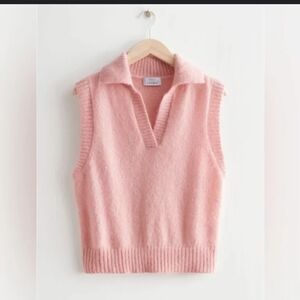 & Other Stories Pink Polo Knit Vest